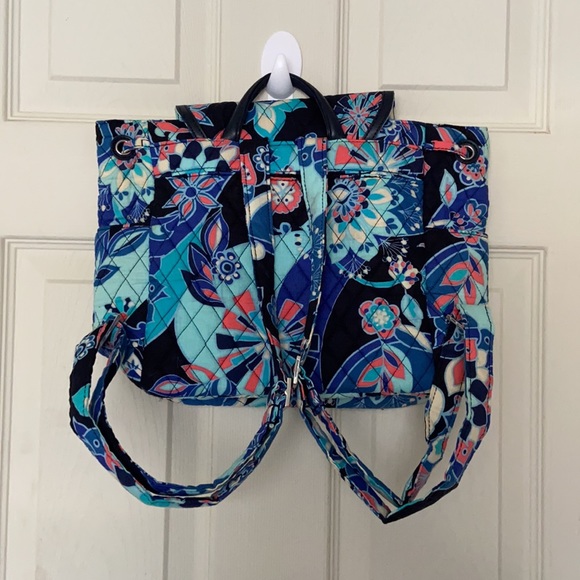 Vera Bradley Fashion Backpack Lotus Flower Swirl with tags - Picture 2 of 2